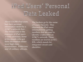 Data security problems | PPTX | Information and Network Security ...