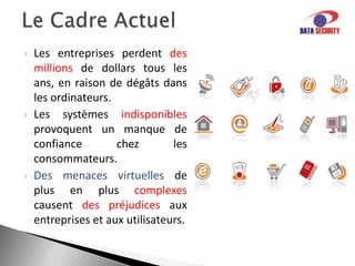 Le Cadre ActuelLes entreprises perdent des millions de dollars tous les ans, en raison de dégâts dans les ordinateurs.
