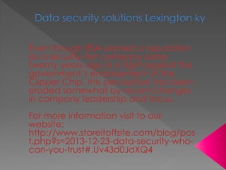 Data security solutions lexington ky