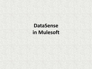 DataSense
in Mulesoft
 