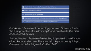 First Aspect: Promise of becoming your own Data Lord. --->
This is augmented. But will acceptance ameliorate the crisis
en...