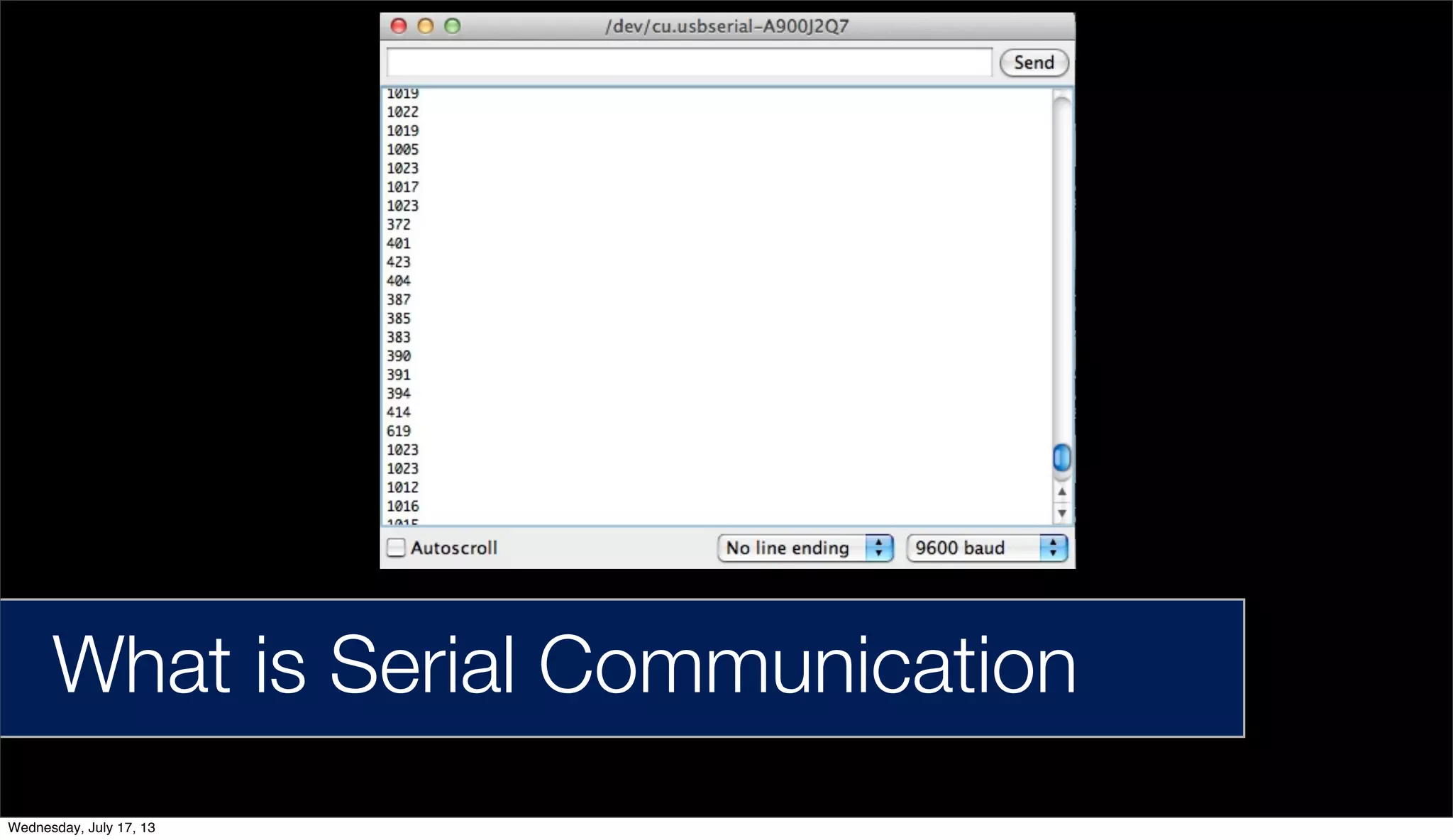 What is Serial Communication
Wednesday, July 17, 13
 
