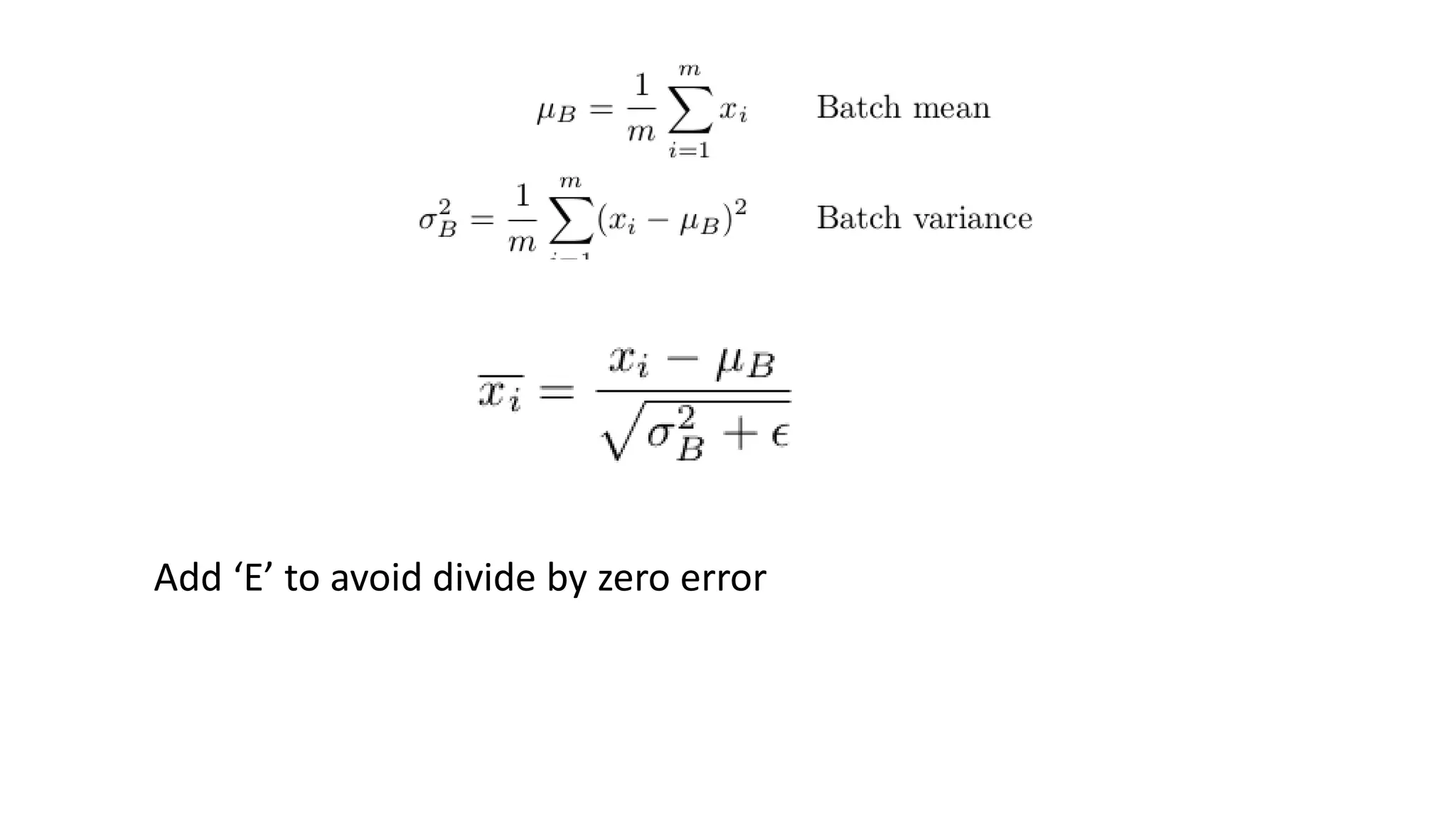 Add ‘E’ to avoid divide by zero error
 