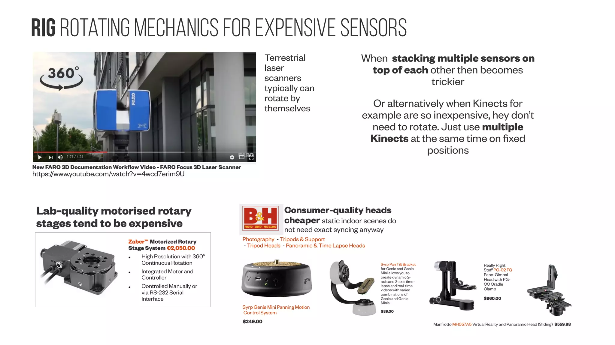 Future optomechanical considerations for the rig 