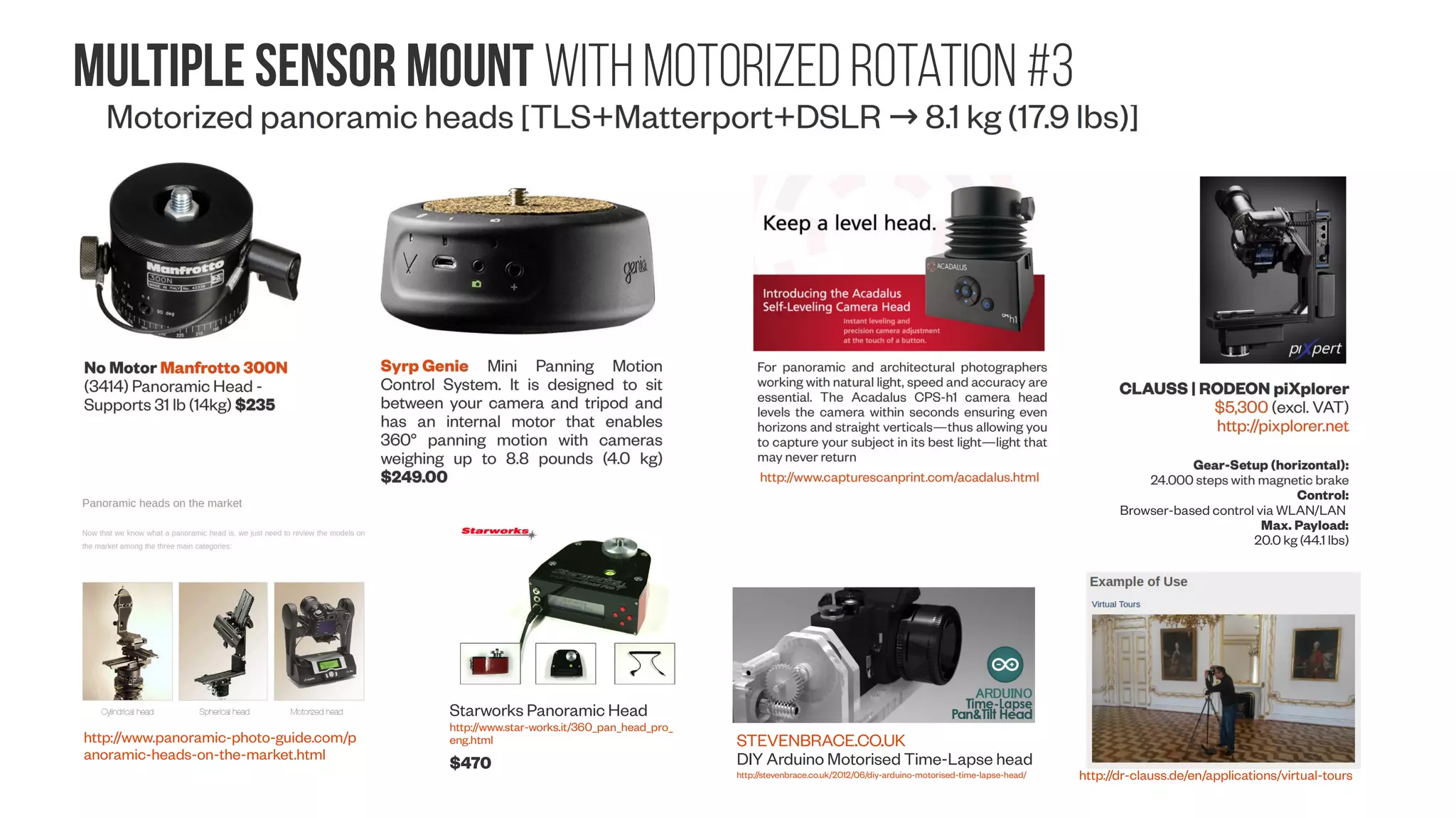 Multiple sensor Mount with motorized rotation? 1 2 3 