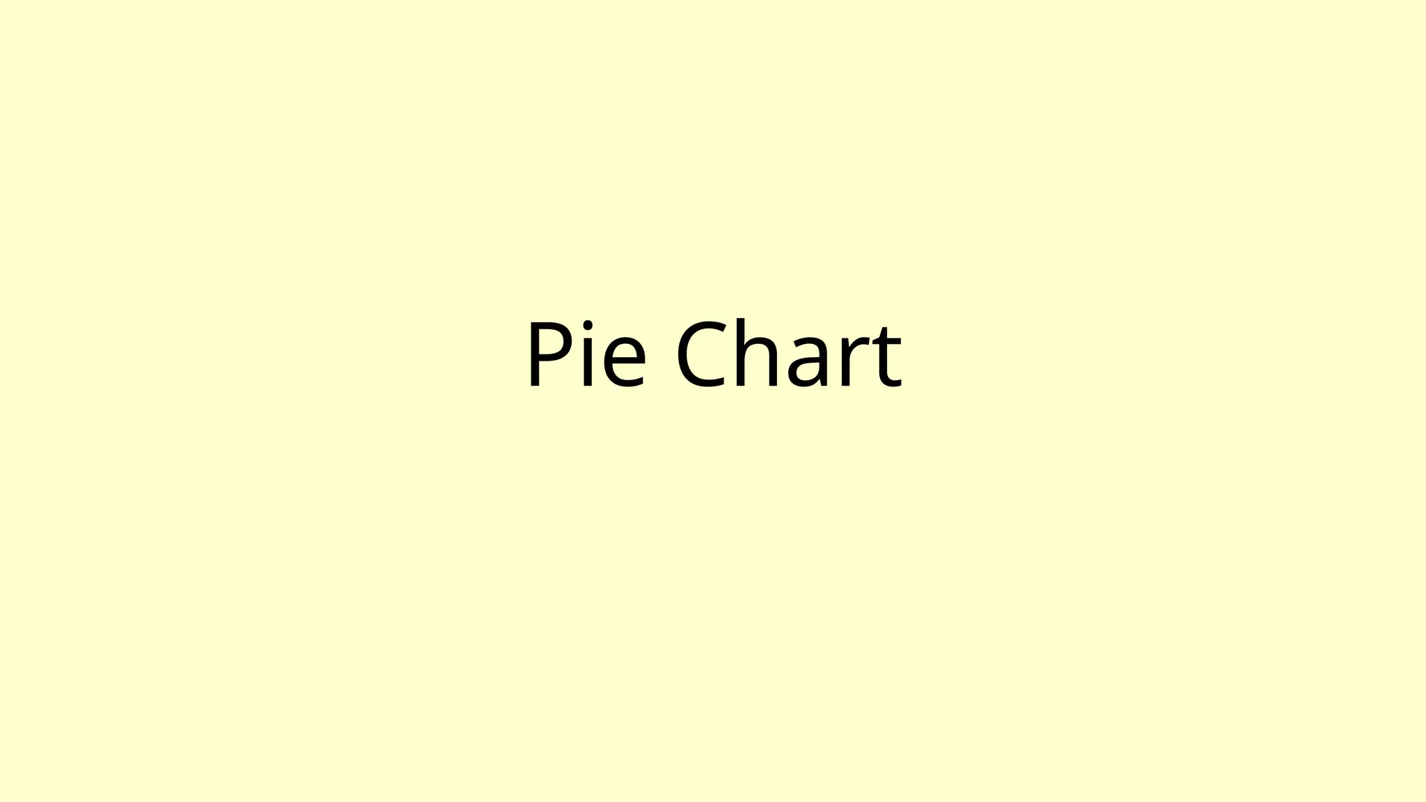 Pie Chart
 