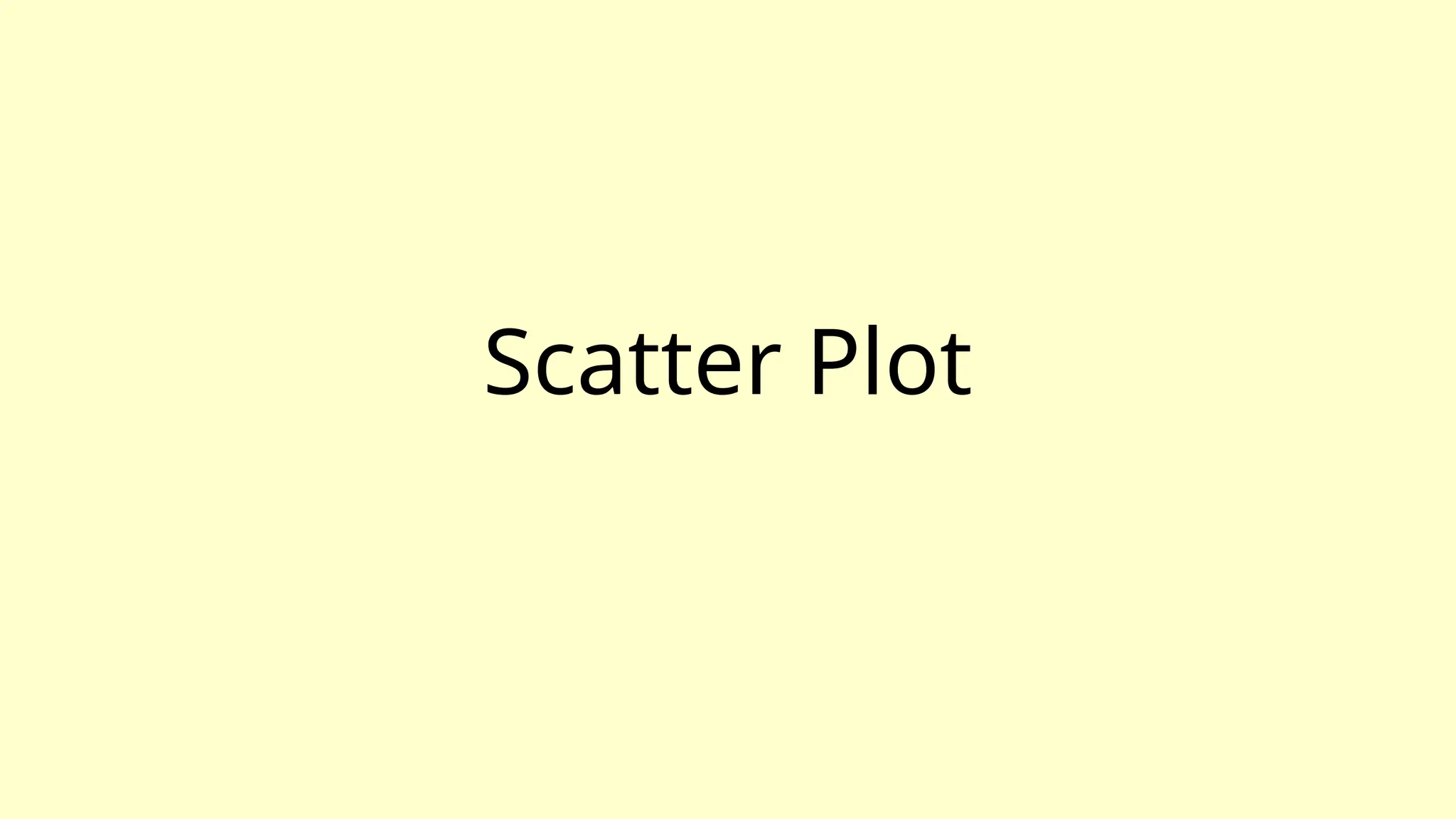 Scatter Plot
 