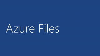 Azure Files
 
