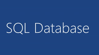 SQL Database
 