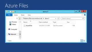 Azure Files
 
