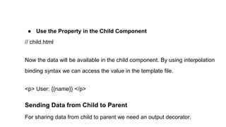 Data Sharing Between Child and Parent Components in AngularJS | PPTX