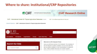 Research data sharing