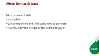 Research data sharing