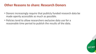 Research data sharing