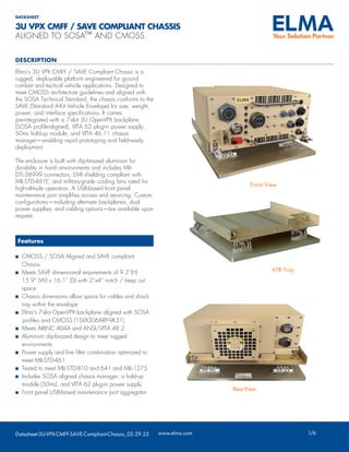 3U VPX CMFF / SAVE COMPLIANT CHASSIS Deployable Platform Engineered | PDF