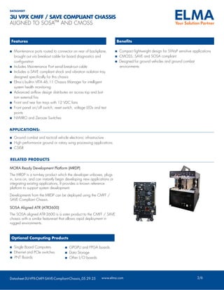 3U VPX CMFF / SAVE COMPLIANT CHASSIS Deployable Platform Engineered | PDF