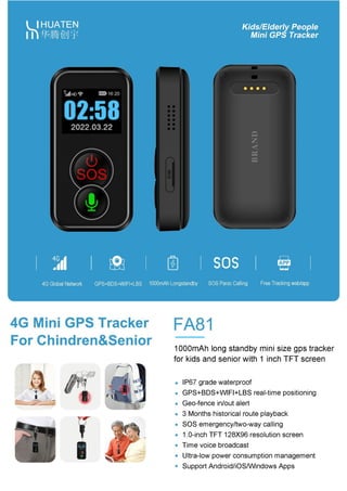 Datasheet of Smallest GPS Tracker Device FA81 From Huatenglobal