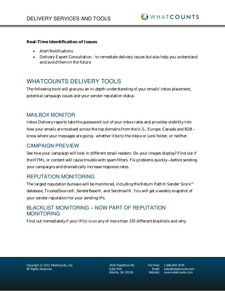 Delivery Services and Tools