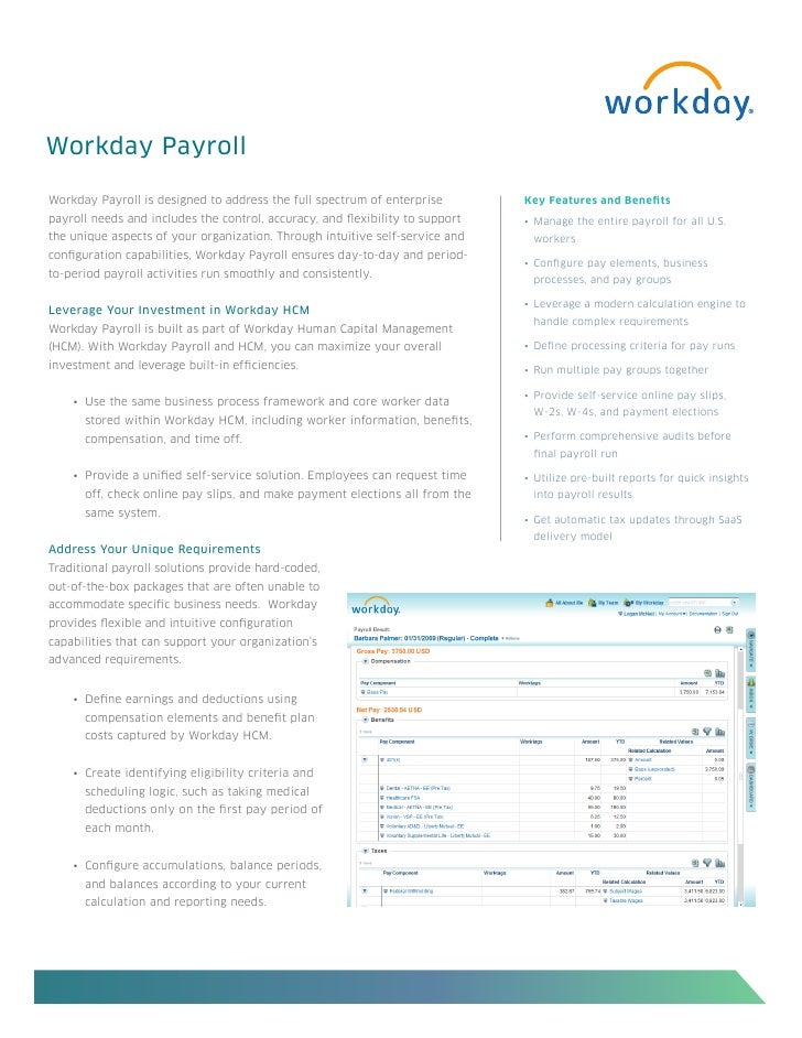 Workday Payroll Datasheet