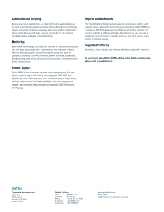 Datto RMM Datasheet | PDF | Cloud Computing | Internet