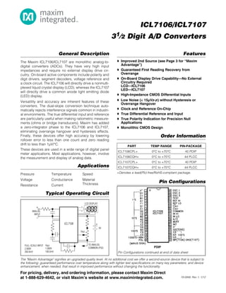 Datasheet de ICL7106 y ICL7107 | PDF