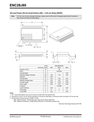 ENC28J60

/HDG 3ODVWLF 6PDOO 2XWOLQH 62 