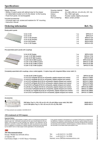 Data sheet patch panel de fibra optica | PDF