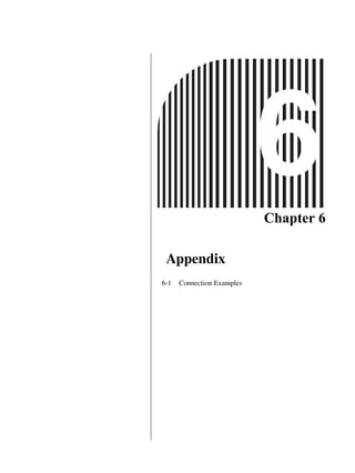 Chapter 6
Appendix
6-1 Connection Examples
 