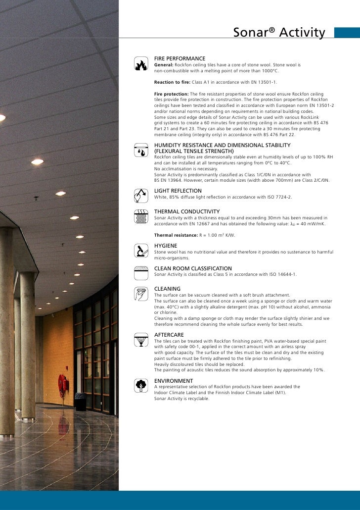 Rockfon Ceilings Sonar White Edges Concealed