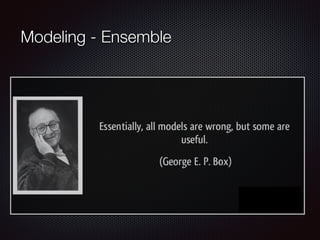 Modeling - Ensemble
 