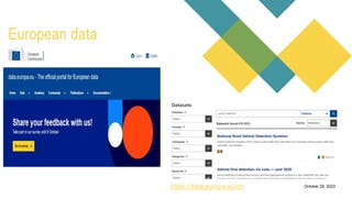 European data
a free search engine for
academic publications and
research papers.
0Introduction
It allows users to track
citation counts for research
papers, which can help
assess the impact and
influence of academic
publications.
Citation Analysis
Researchers can create
and manage author
profiles, which showcase
their publications, citation
metrics, and collaboration
networks.
Author Profiles
Microsoft Academic
provides visualizations of
research collaboration
networks, helping users
identify connections
between researchers and
institutions.
Collaboration Network
Users can filter search
results to find open-access
research papers that are
freely available.
October 29, 2023
https://data.europa.eu/en
 