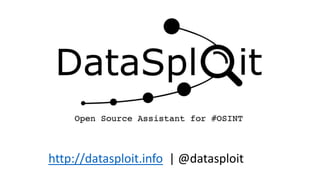 http://datasploit.info | @datasploit
 