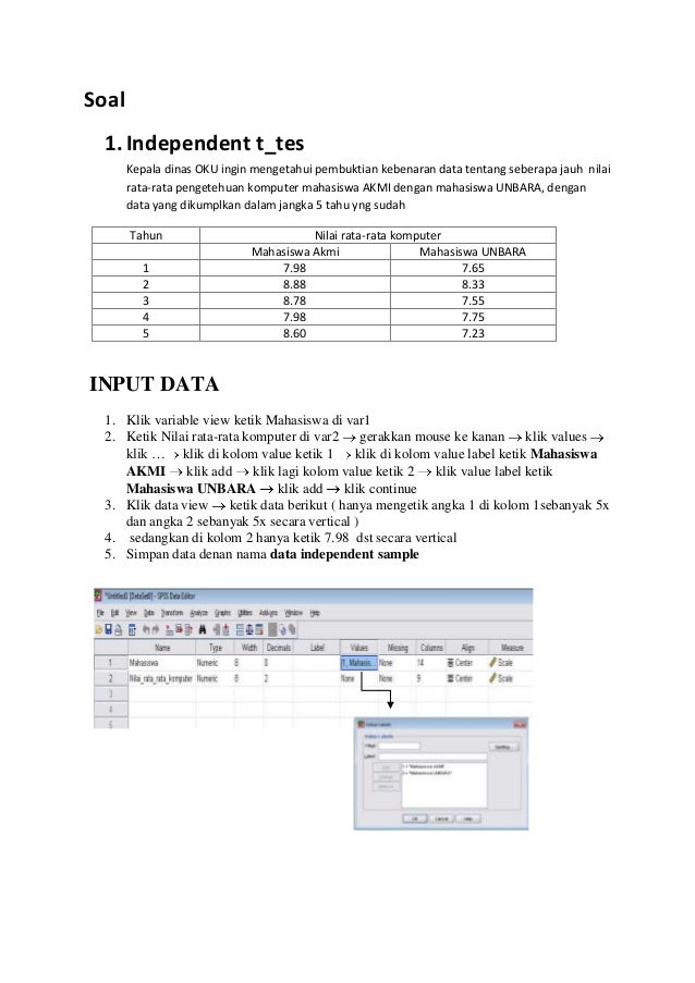 Contoh Soal Uji T Independent Kondisko Rabat Contoh Soal Uji T Independent Kondisko Rabat