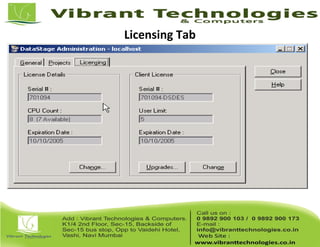 Licensing Tab
 