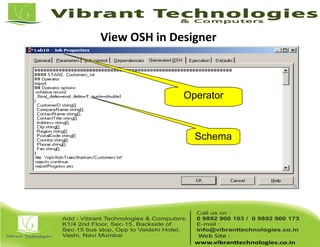 View OSH in Designer
Schema
Operator
 