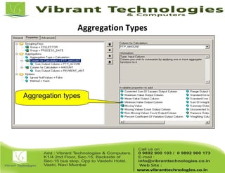 Aggregation Types
Aggregation types
 