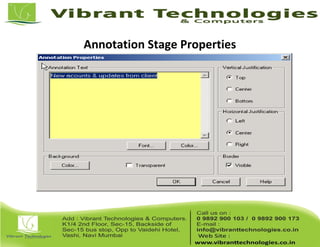 Annotation Stage Properties
 