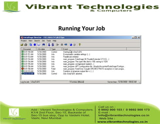 Running Your Job
 