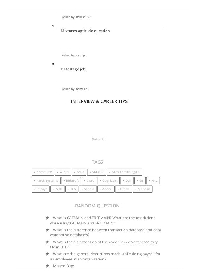 scenario question