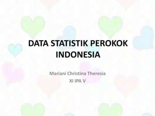 DATA STATISTIK PEROKOK INDONESIA Mariani Christina Theresia XI IPA V 