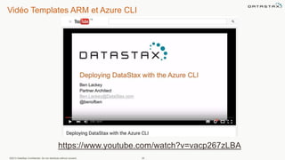 Vidéo Templates ARM et Azure CLI
https://www.youtube.com/watch?v=vacp267zLBA
©2013 DataStax Confidential. Do not distribute without consent. 35
 
