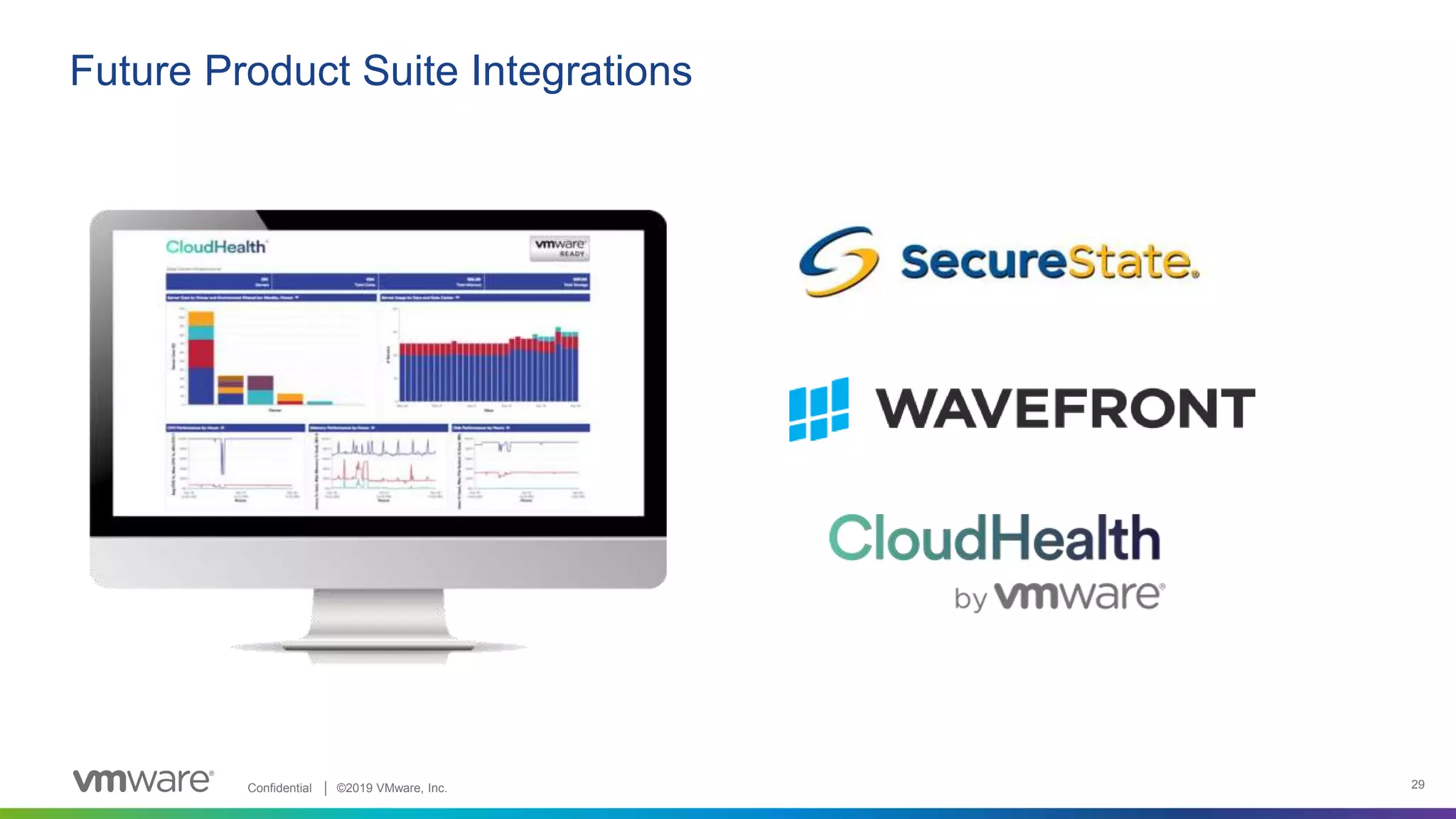 Confidential │ ©2019 VMware, Inc. 29
Future Product Suite Integrations
 