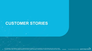 CUSTOMER STORIES
© 2018 DataStax, All Rights Reserved. DataStax is a registered trademark of DataStax, Inc. and its subsidiaries in the United States and/or other countries. Apache
Cassandra, Apache, Spark, and Cassandra are trademarks of the Apache Software Foundation or its subsidiaries in Canada, the United States and/or other countries.15 Confidential
 