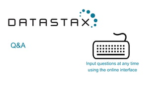 Input questions at any time
using the online interface
Q&A
 