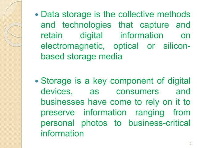Data storage | PPT