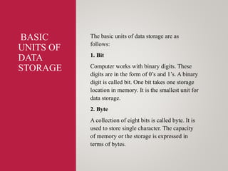 Data_Storage_Units_and_System_Components.pptx | Data Storage and ...