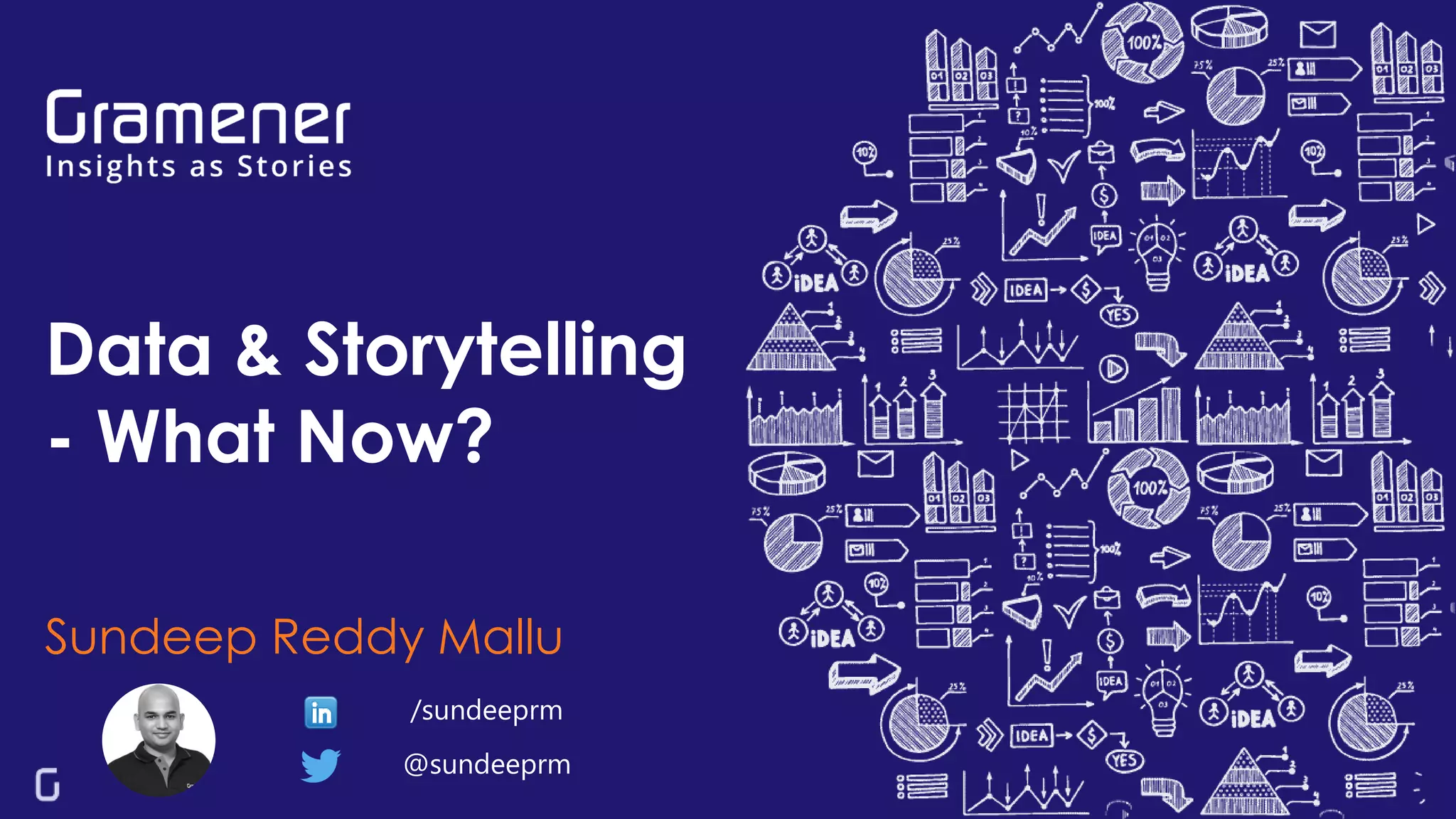 Data & Storytelling
- What Now?
Sundeep Reddy Mallu
@sundeeprm
/sundeeprm
 