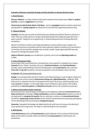 Data Strategy Examples Pdf Data strategy - The Business Game Changer | PDF