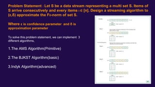 Ams Algorithm Data streaming algorithms | PPTX