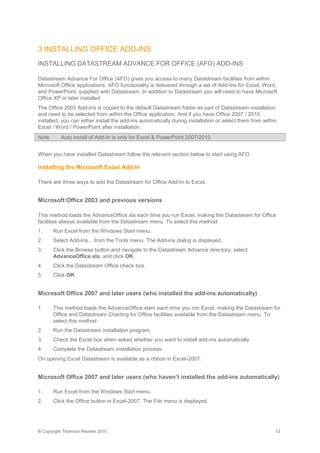 Datastream installation guide | PDF